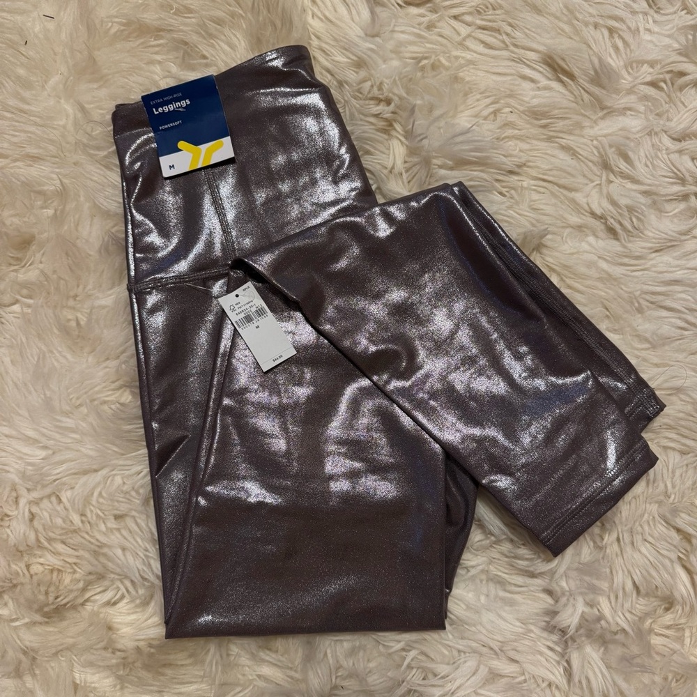 NWT Women’s M Old Navy Metallic Leggings